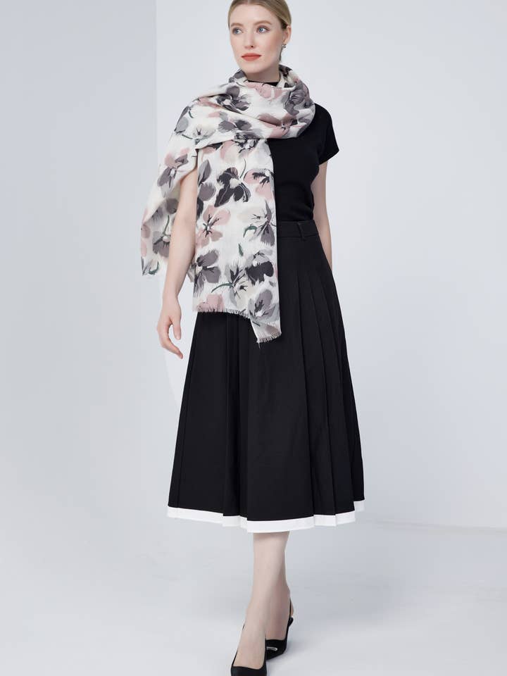 Soft Floral Watercolor Scarf – Scarves for Women for wholesale by Aavion