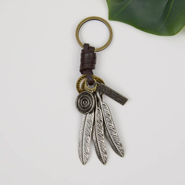 Alloy Leaves Keychain for wholesale by SoapElenGlen