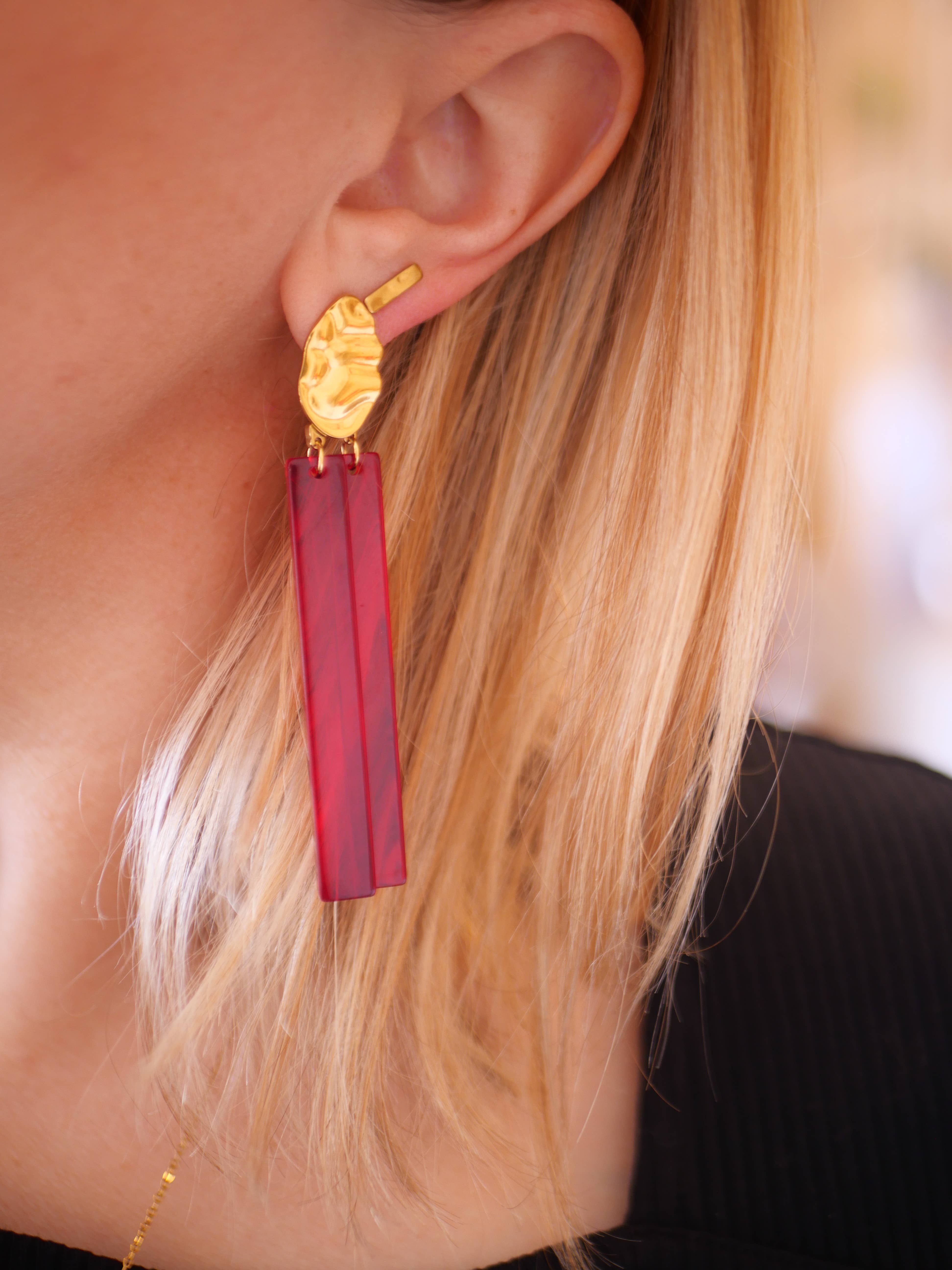 Azeria Création - Vente Boucles d'oreilles pendantes - Boucle d'oreilles Evie3