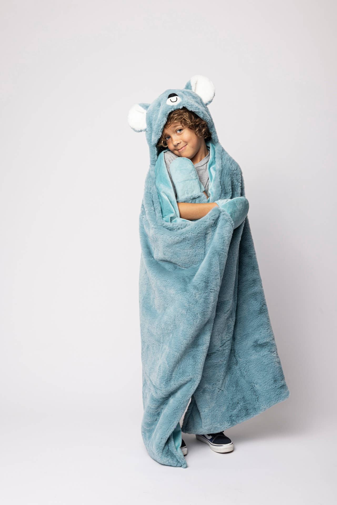 Plushland - Wholesale Security/Cuddle Blanket - Baby - Cuddleworks Weighted Plush Hooded Blanket - Sensory Comfort2