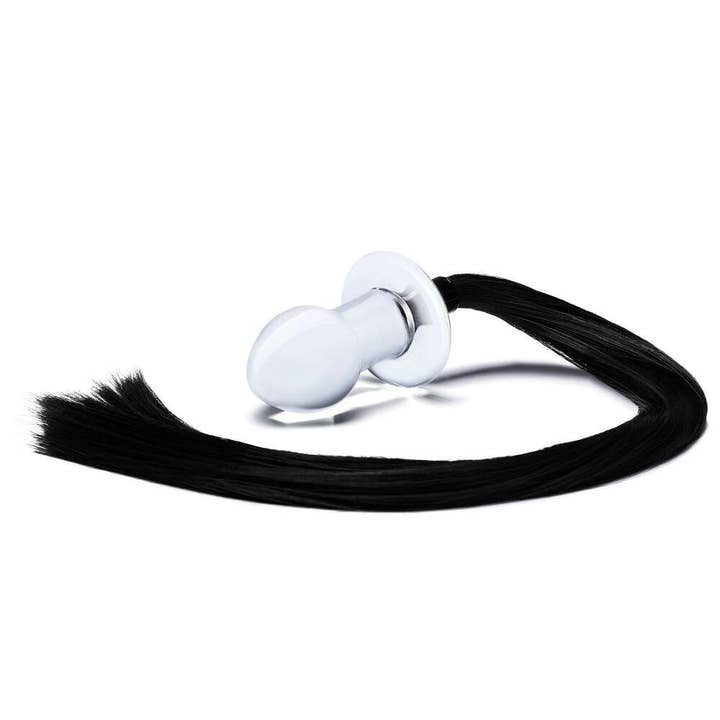 Lingerie Mart - Wholesale Sex Toy - Glas 3" Horse Tail Glass Butt Plug Glas-1602