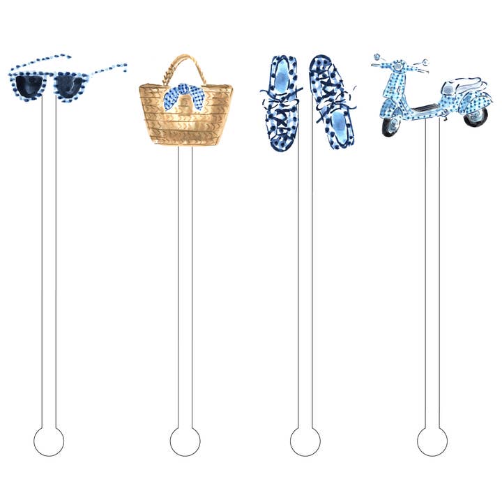 COMBINAISON DE BÂTONNETS GAS ET VICHY GAS X EVELYN HENSON pour la vente par XO ACRYLICS | ACRYLIC STICKS