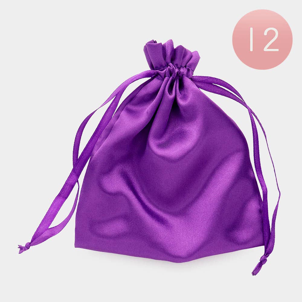 Sensibling Corp. - Wholesale Gift Bag - 12PCS - 5 X 6.25 Ribboned Satin Organza Gift Bags0