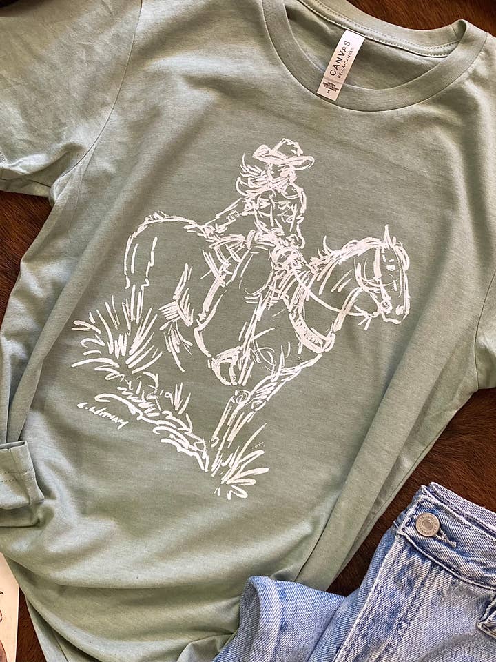 Ranch Girl Gear - Wholesale T-Shirt (Graphic) - Women's - Cowgirl Western Graphic T-ShirtÂ