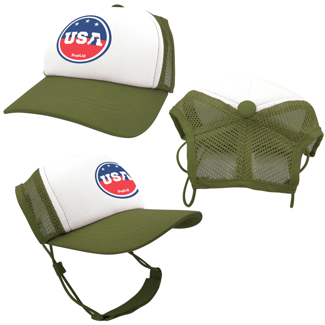 PupLid – wholesale Hatt - Hund – USA Stars Design l Truckerhatt för hundar30