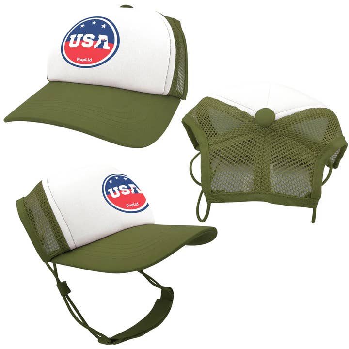 PupLid – wholesale Hatt - Hund – USA Stars Design l Truckerhatt för hundar30