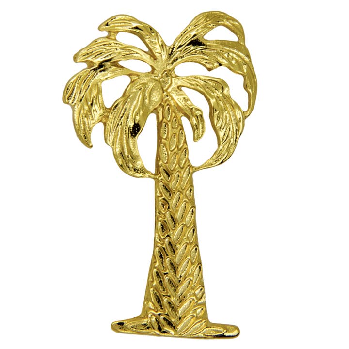 palmtree pin gold for wholesale by Godert Amsterdam