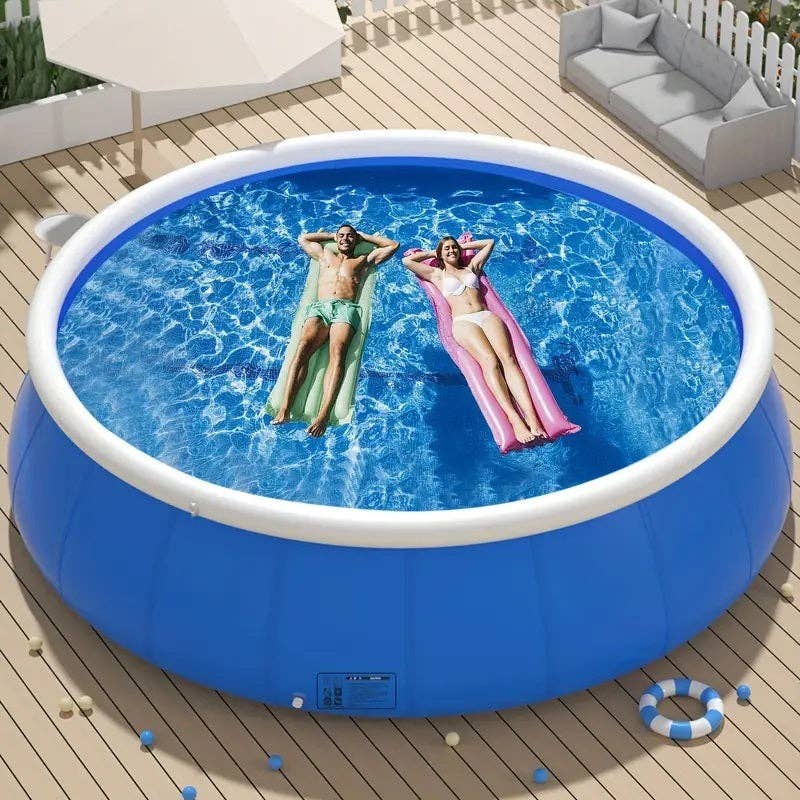 39F Inc. - Vente Jeu gonflable - Piscine Gonflable Papillon, 366*76cm, PVC Bleu5