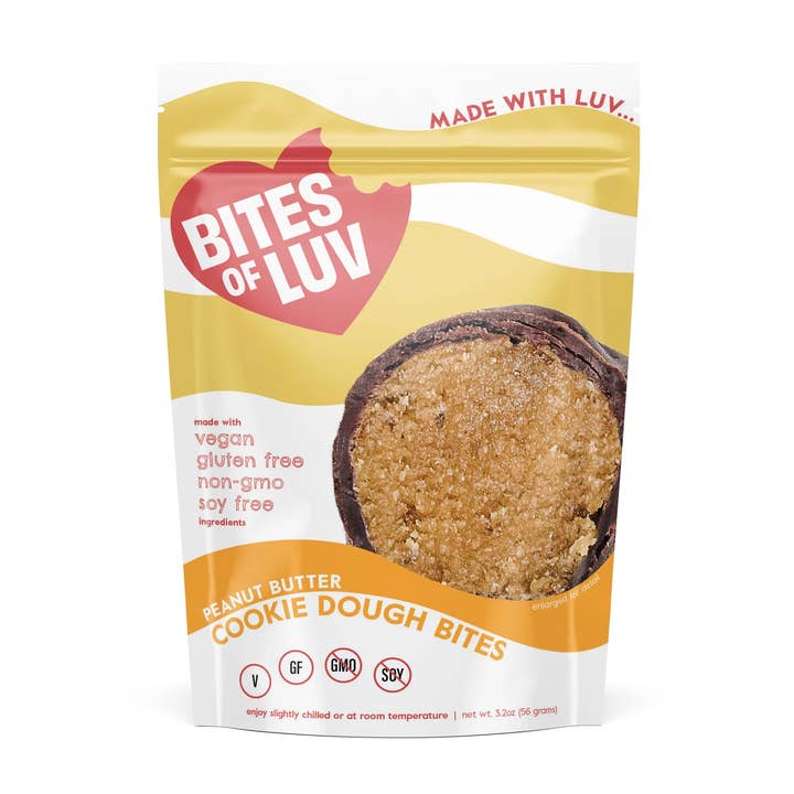 Peanut Butter Cookie Dough Bites for wholesale by Bites of Luv