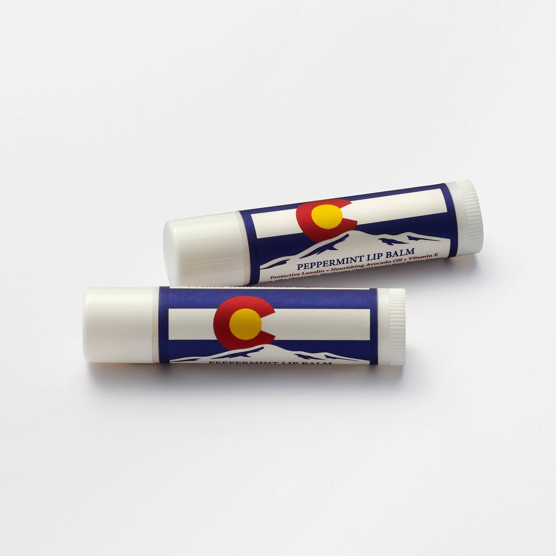 Bee Happy - Vente Baumes à lèvres - Baume à lèvres à la menthe poivrée avec drapeau du Colorado. Fabriqué au Colorado.1