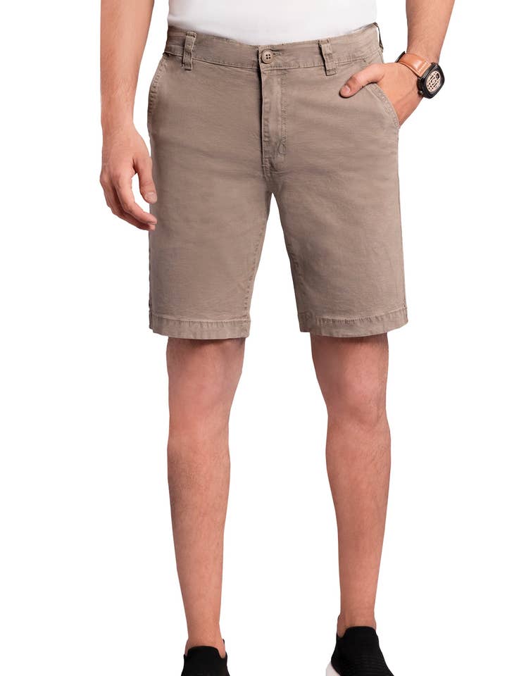 Pantalones cortos chinos elásticos con 4 bolsillos para hombre para venta al por mayor de Five emperors