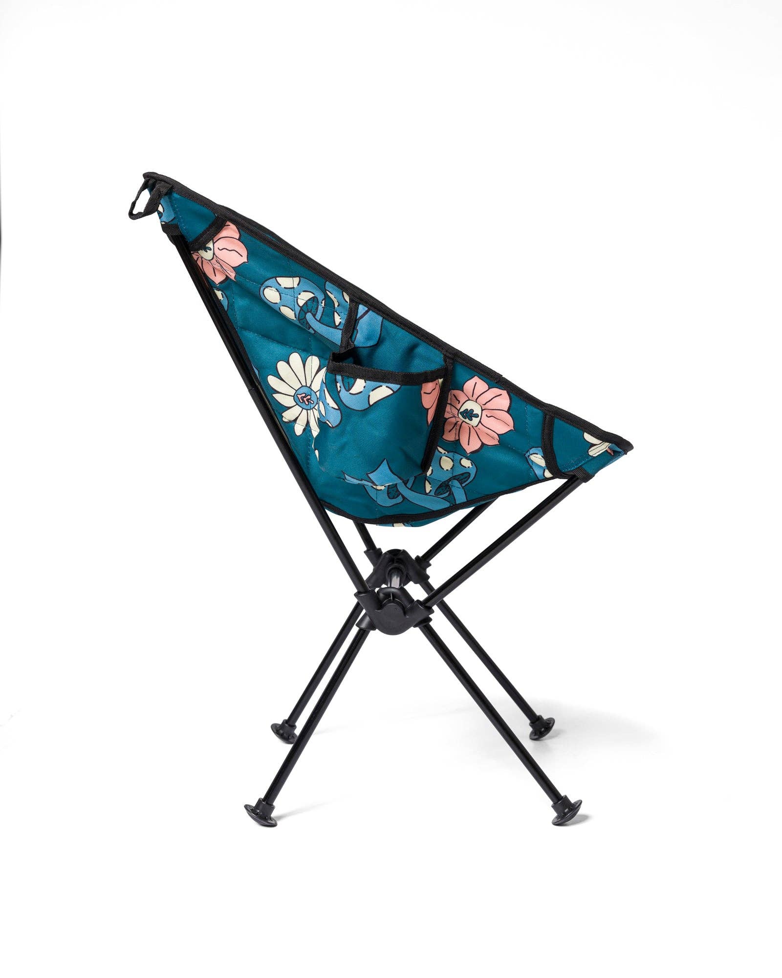Dusty Teal Shrooms Quilted Packable Camp Chair for wholesale on Faire7