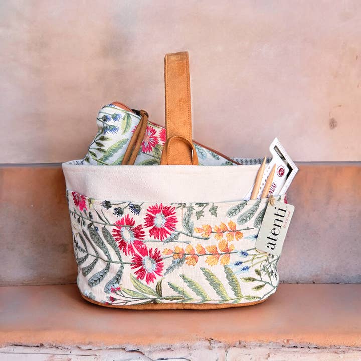 Atenti - Wholesale Knitting/Crochet Supplies - Knitting and Crochet Organizer Project Bag: Wildflower Caddy3