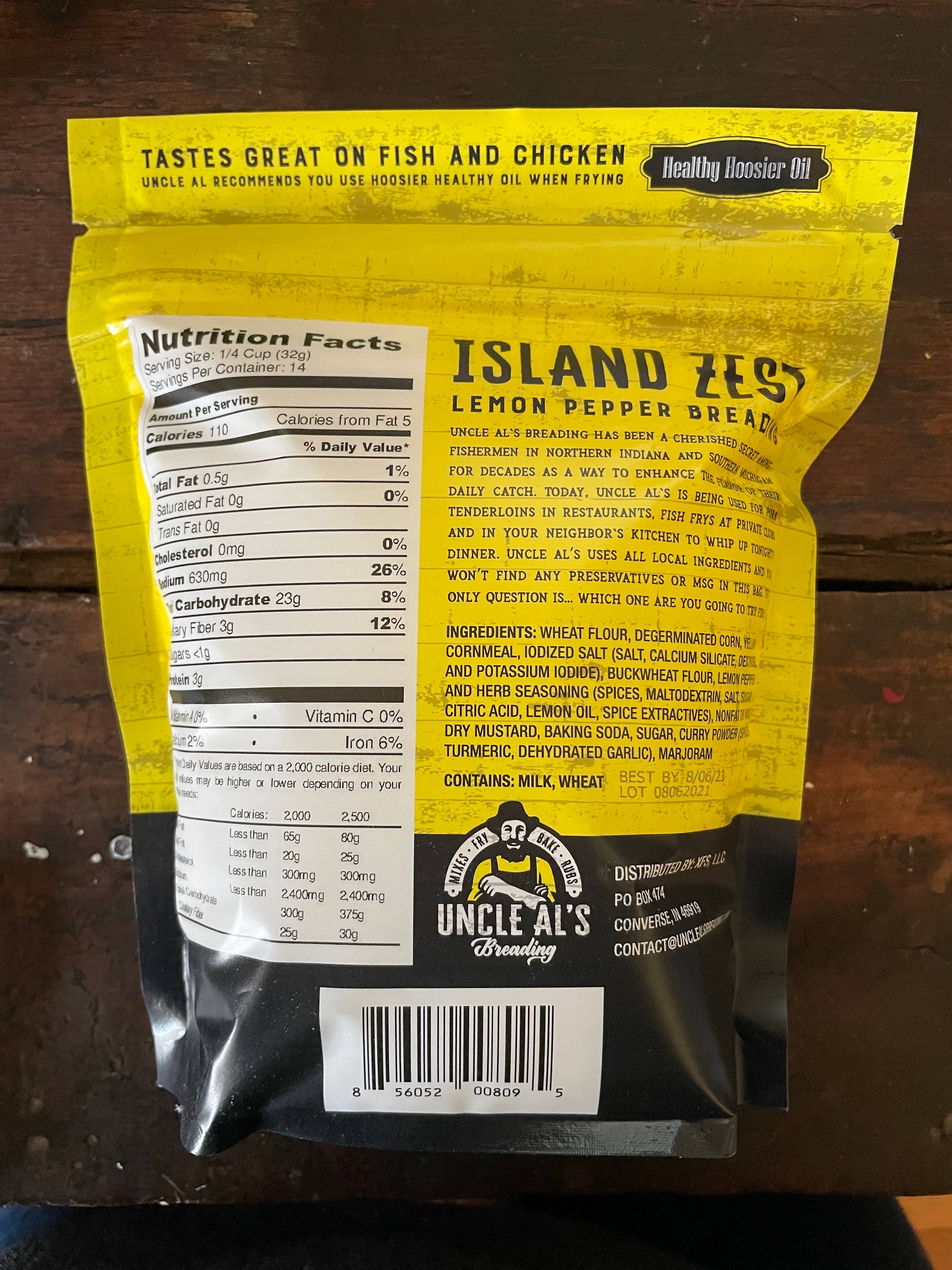 UNCLE ALS BREADING – Großhandel Brotbackmischungen – Island Zest Zitronenpfeffer-Panade2