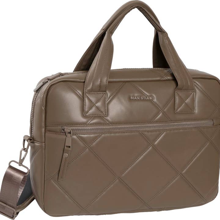 Magid - Wholesale Laptop Bag - Women's - Max Studio 21 Inch Large Lamby Diamond Quilted Laptop Bag