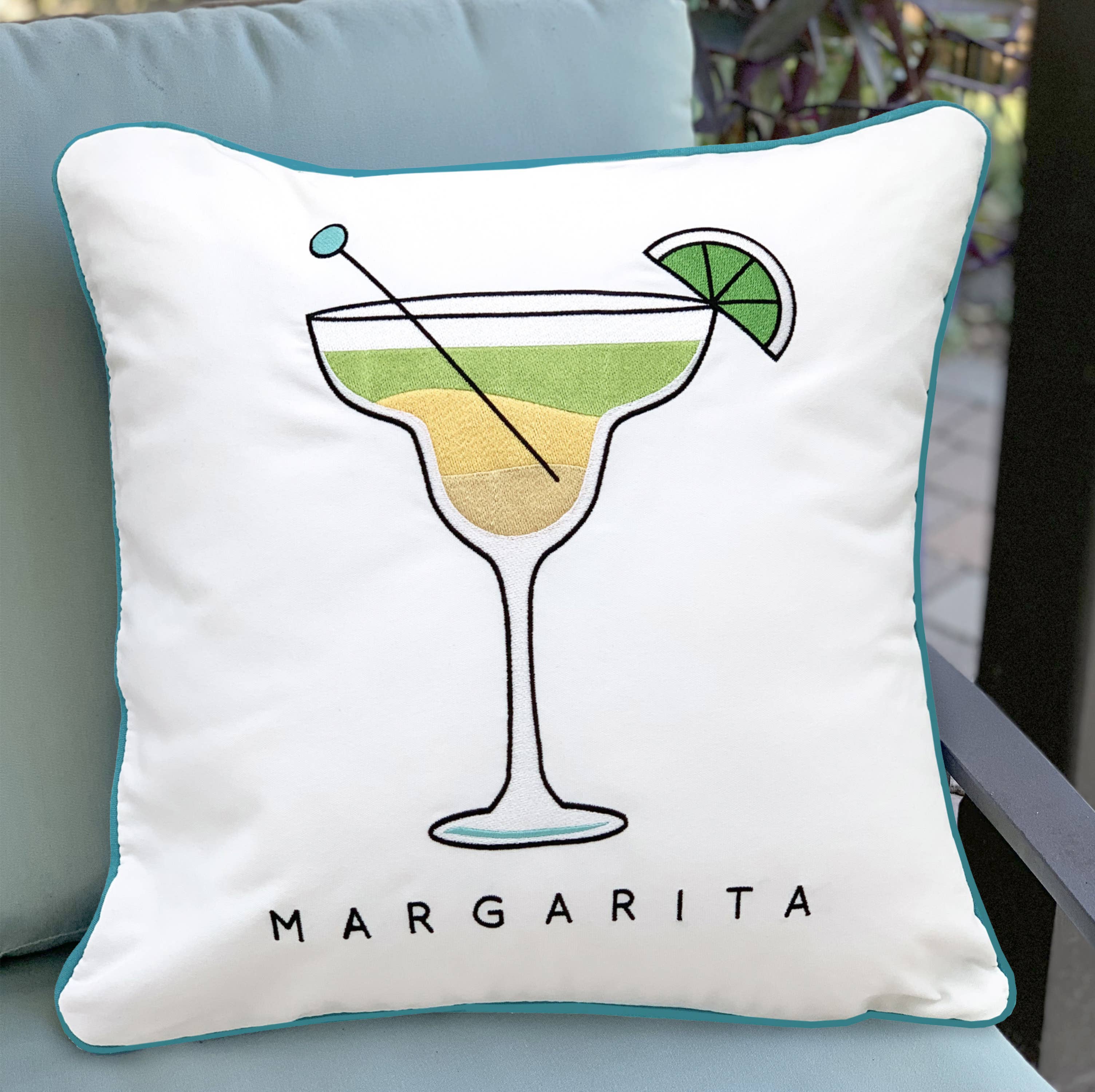 Rightside Design - Wholesale Throw/Decorative Pillow - Cocktail Hour Margarita Indoor/Outdoor Throw Pillow3
