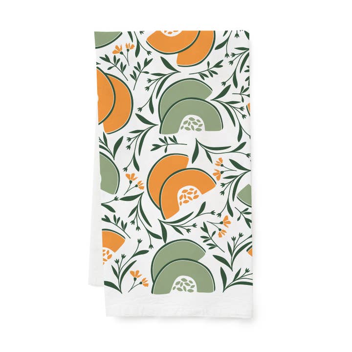 Cantaloupe + Honigmelone Geschirrtuch | Küchendekor für den Großhandel von HAZELMADE® Tea Towels + Gifts