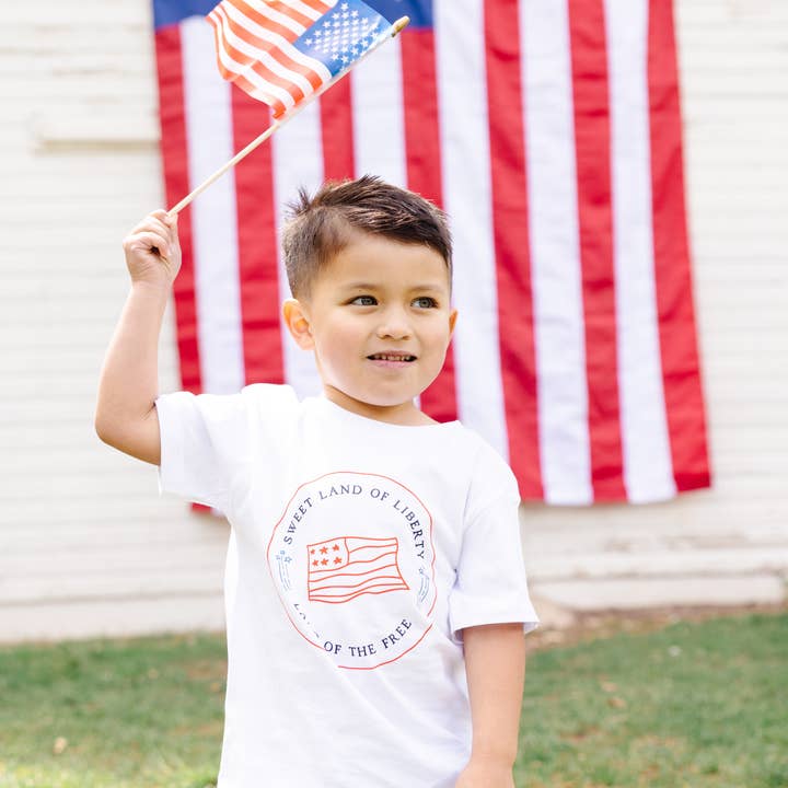 Sweet Land of Liberty 4th of July Kids and Toddler Shirt for wholesale by Benny & Ray Apparel