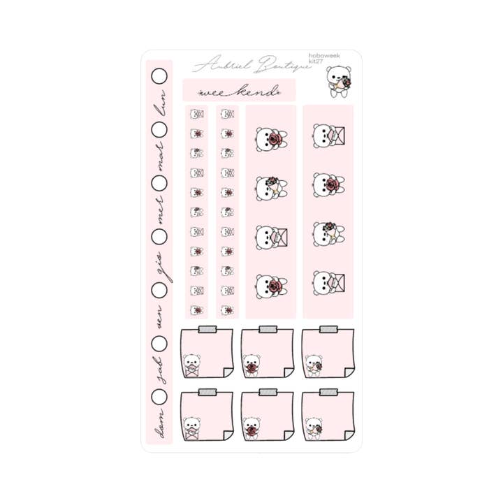 AubrielBoutique - Wholesale Sticker - VALENTINE'S DAY - hobonichi weeks — 27