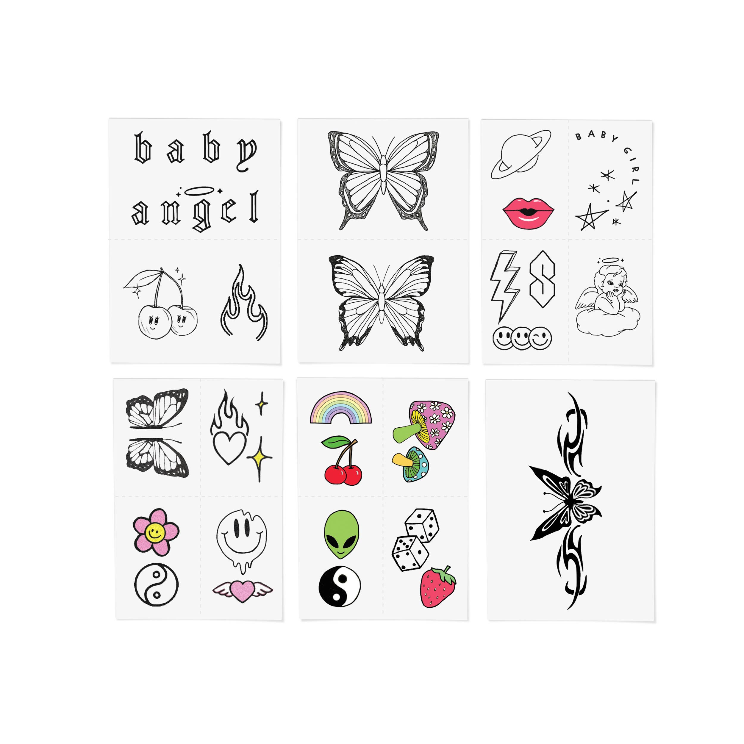INKED by Dani - Wholesale Temporary Tattoo - Y2K Nostalgia Temporary Tattoo Pack4