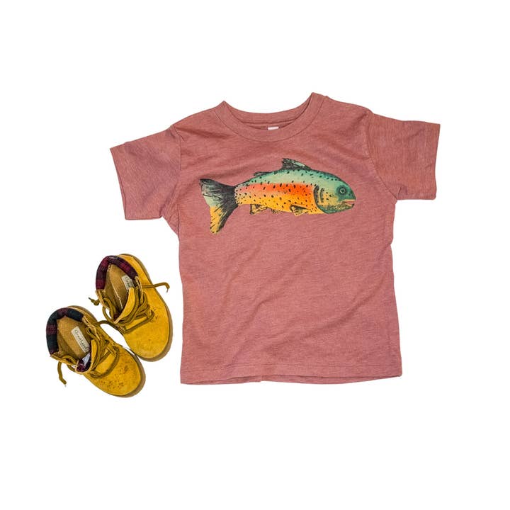 Children's Rainbow Trout T-shirt for wholesale by Small Family Clothing