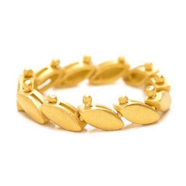 Roman Laurel Leaf Band Ring voor wholesale door idiliusjewelry