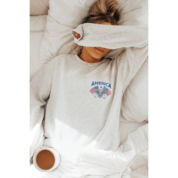 Illustrated Society - Wholesale Graphic Sweatshirt - Women's - AMERICA VINTAGE GRAPHIC SWEATSHIRTS