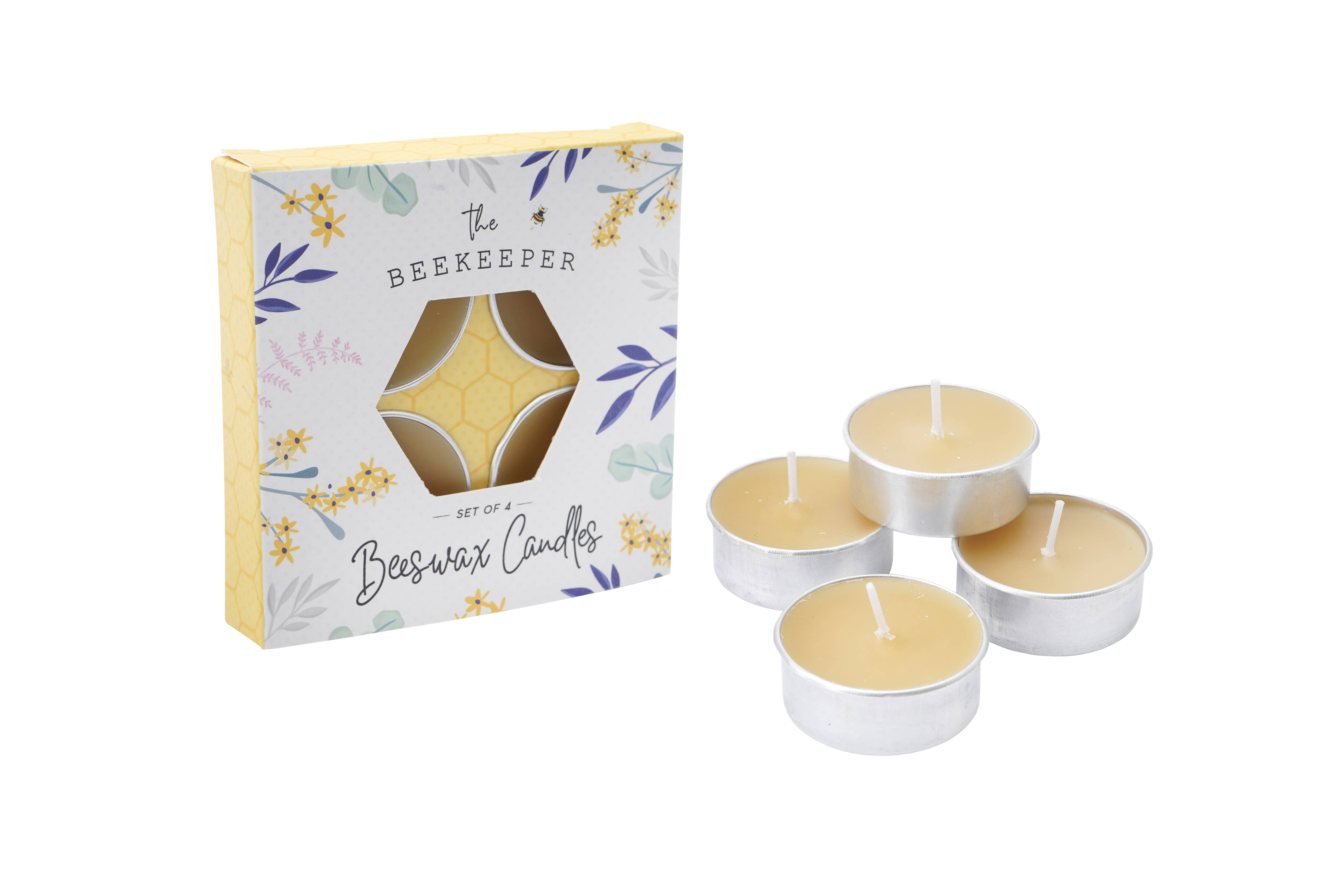 CGB Giftware – Engroshandel Fyrfadslys – Biavlersættet med 4 bivoks fyrfadslys i gaveæske1