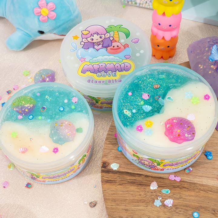 Kawaii Slime Company - Wholesale Putty/Slime - Kids - Mermaid Cove Clear Slime (4pcs/case)4