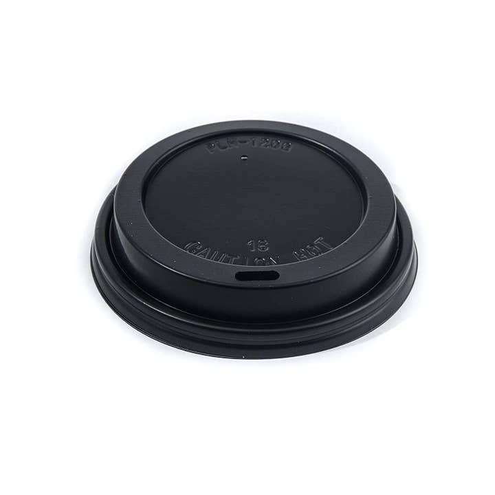 EcoQuality - Wholesale Disposable Cup - 20Oz Disposable White Paper Hot Cold Cups with Black Dome