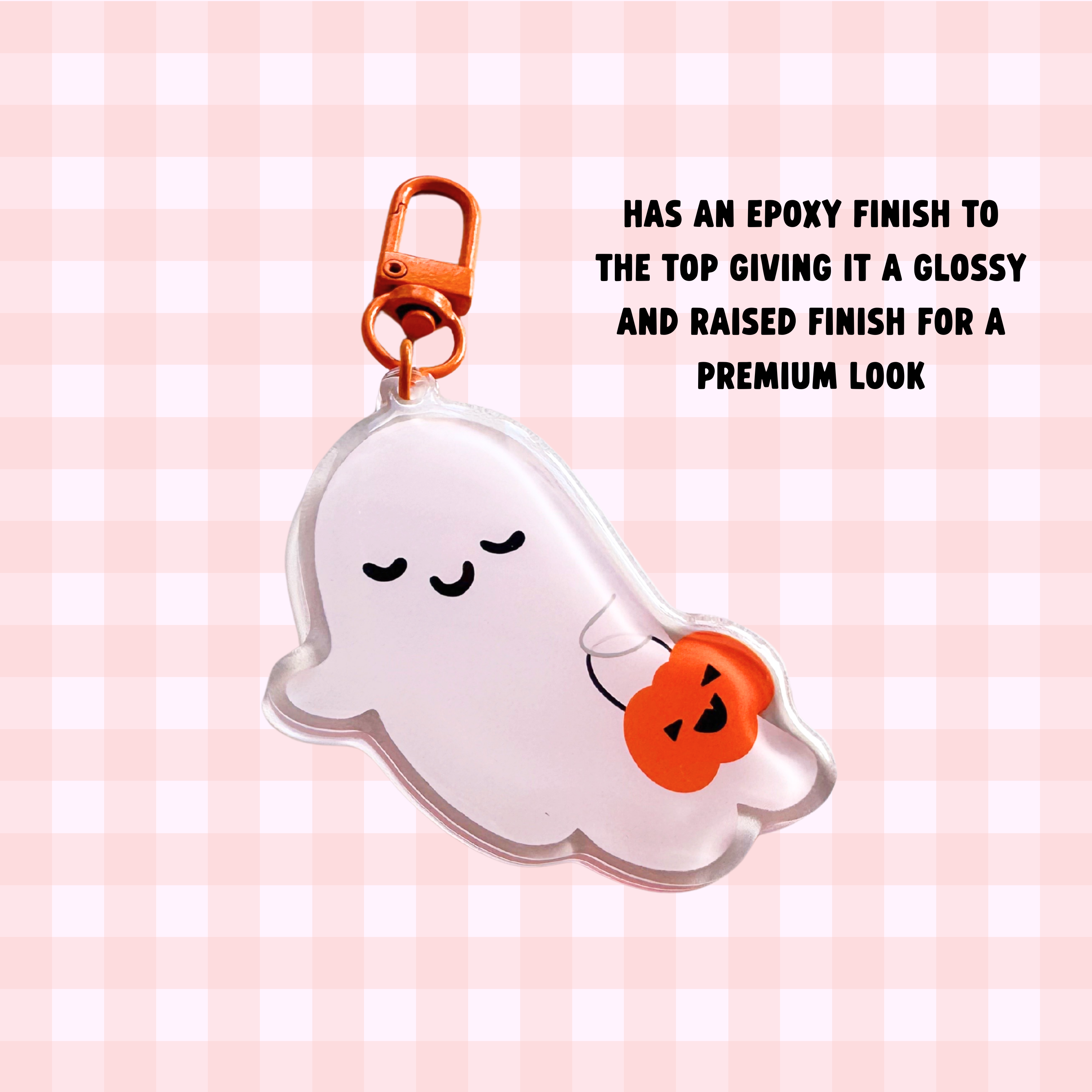 The Happy Badger – wholesale Keychain – Unisex – Halloween Ghost Keyring | Acrylic Key Chain | Cute & Spooky1