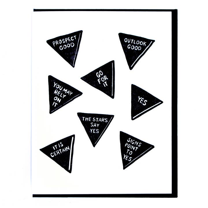 Eight Ball Predictions Card for wholesale by Smitten Kitten