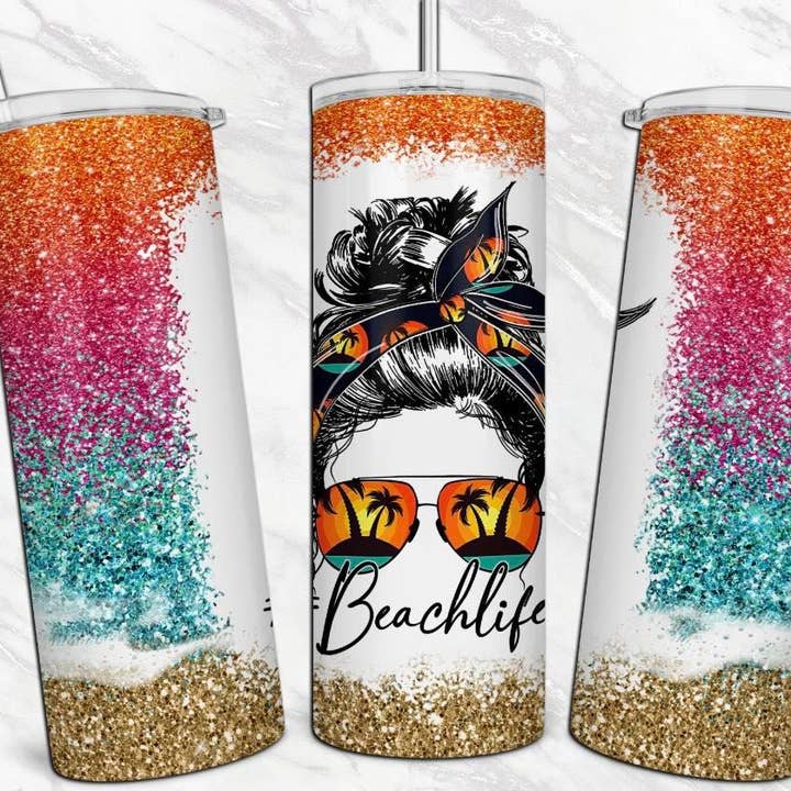 20 oz strandliv sommer mager tumbler for engroshandel hos Blackrockcreations