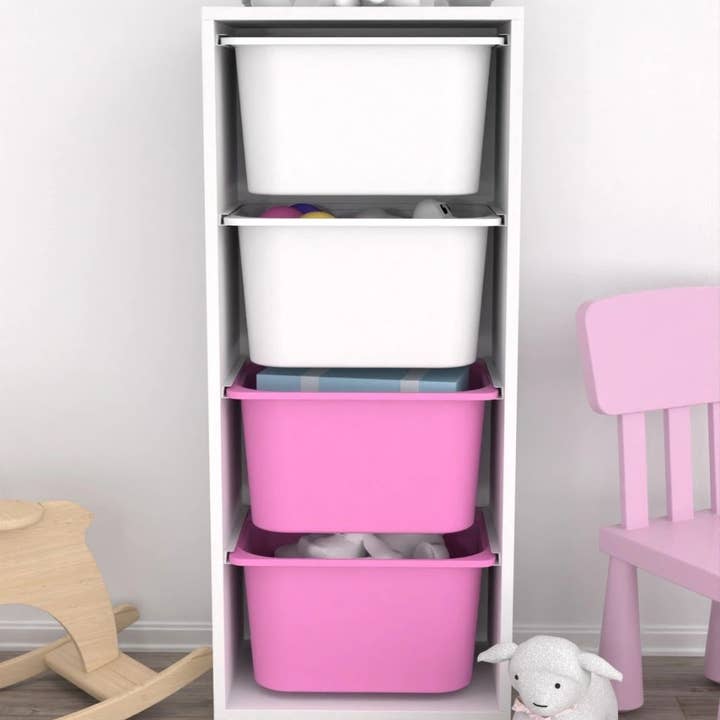 Organizador combinado de almacenamiento Toys Trofast, rosa y blanco para venta al por mayor de Woohoo Sleep Like a Bear