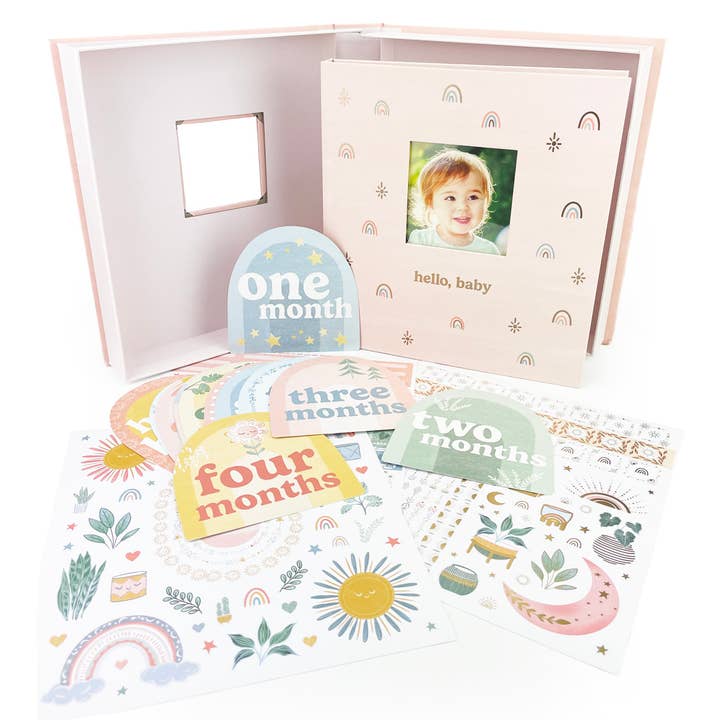 Hello, Baby - Boho-lnspired Keepsake Milestone Book Ages 0-3 for wholesale by Cottage Door Press
