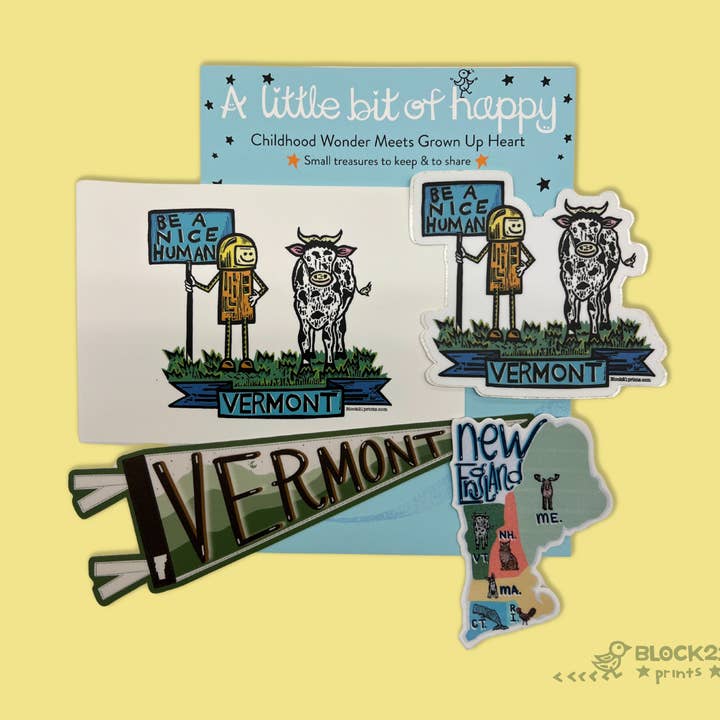 Pacchetto Regalo Vermont | Adesivi & Cartolina per la vendita all'ingrosso da parte di Block21Prints