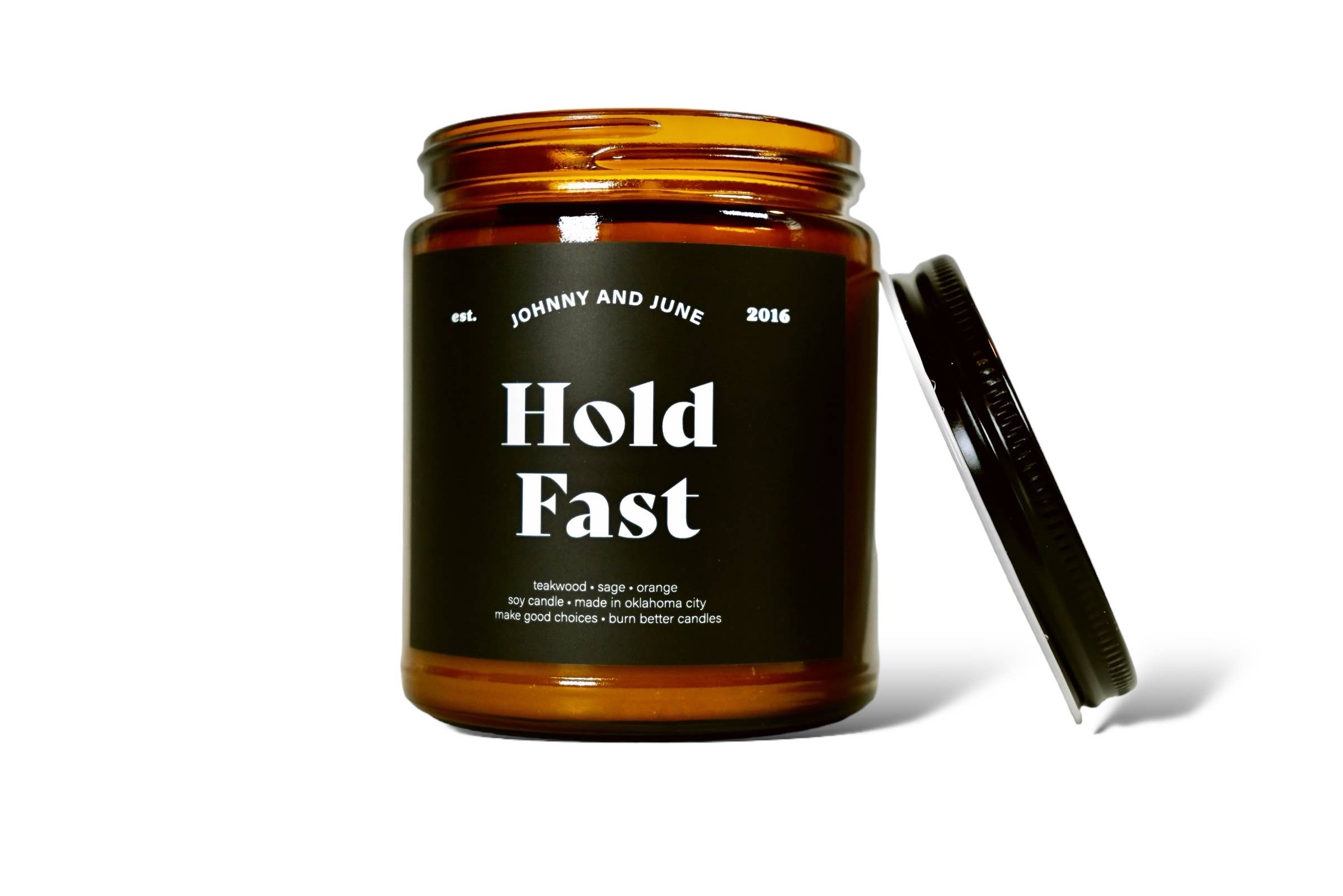 Johnny and June - Wholesale Jar/Filled Candle - Hold Fast 8oz Soy Candle1