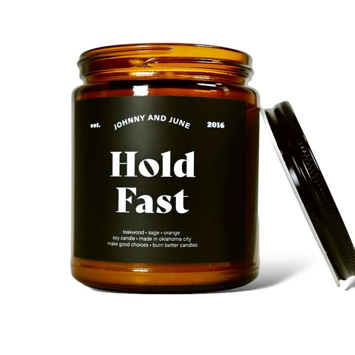 Johnny and June - Wholesale Jar/Filled Candle - Hold Fast 8oz Soy Candle1
