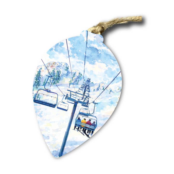 Wooden Ski Chairlift Puzzle Ornament – Ski Resort Gift for wholesale by The Product Barn