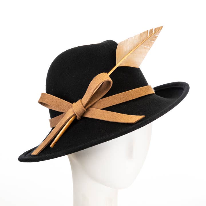 Giovannio - Wholesale Fedora - Women's - PETA Women's Wool Fedora with Feather Fall/Winter1