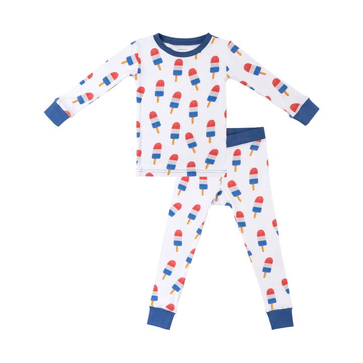 Toddler/Kids Bamboo Pajamas - Patriotic Popsicles for wholesale by Dreamland Baby