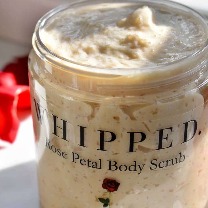WHIPPED. Rose Petal Body Scrub for wholesale by WHIPPED.