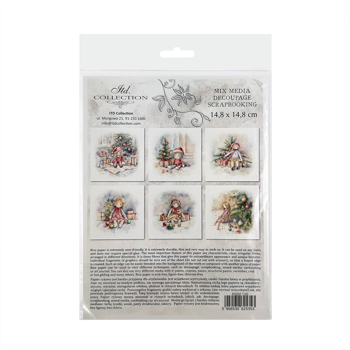 ITD Collection - Wholesale Craft Supplies - RSM135 rice paper 6 different graphics 15x15 cm / 5.8x5.8 in8