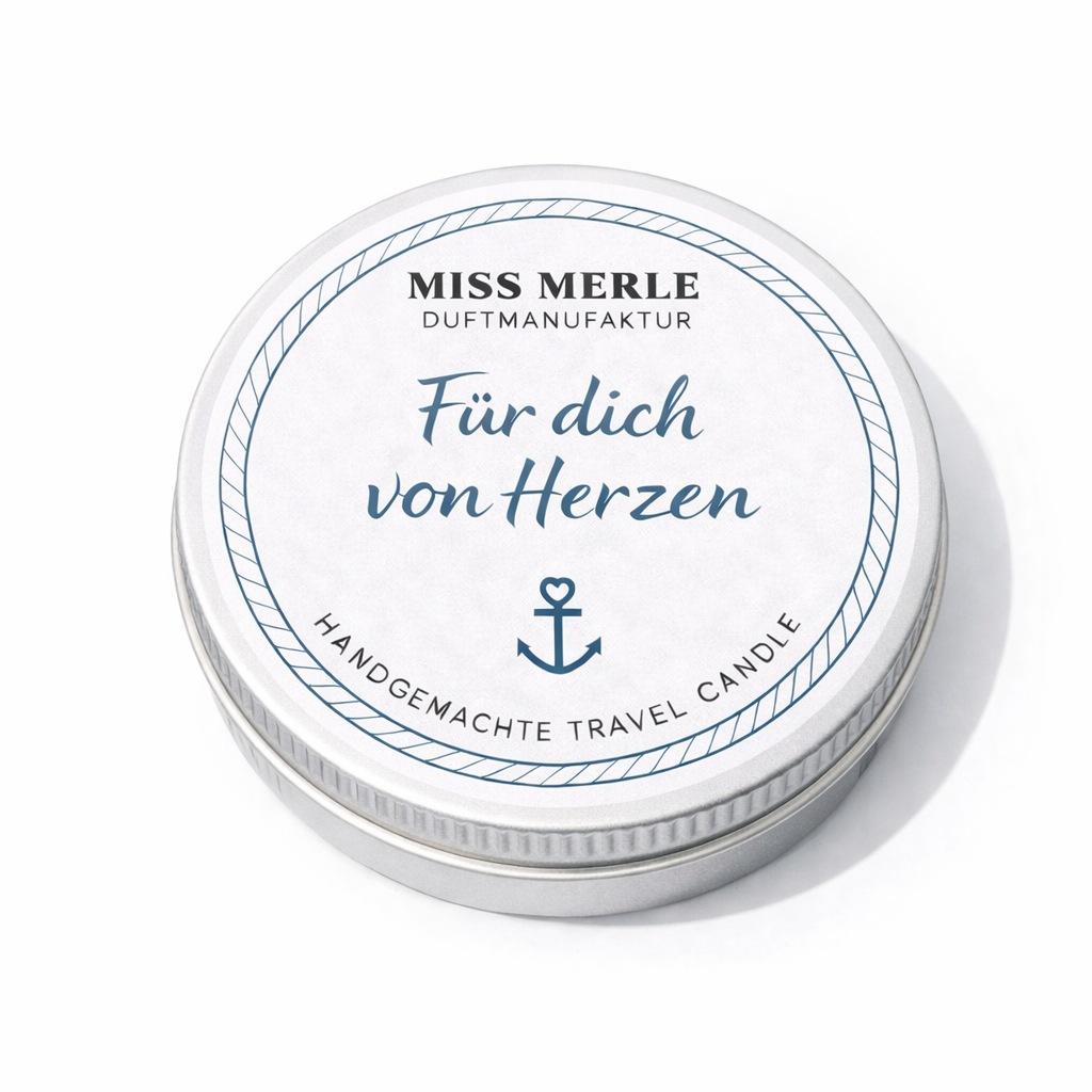 MISS MERLE Duftmanufaktur - Wholesale Travel Candles - Maritime Scented Candle "For You from the Heart", 90g2