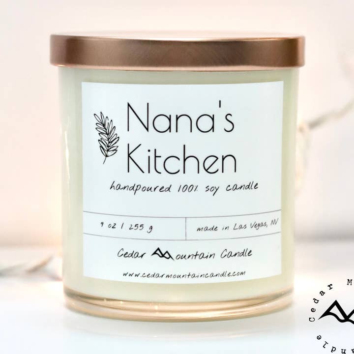 Nana's Kitchen Soy Candle for wholesale by Cedar Mountain Candle