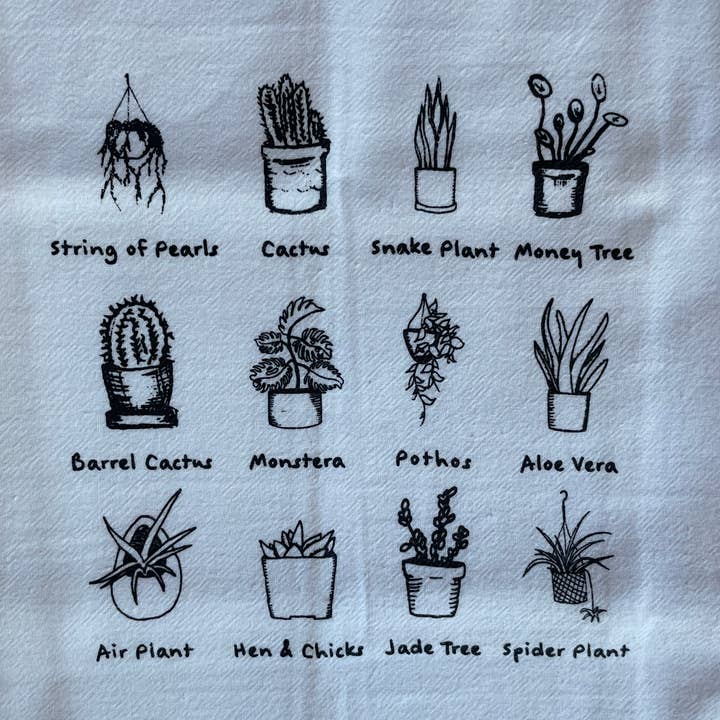 Tangled Up In Hue – wholesale Kökshandduk – Screen Printed Dish Handduk - Hus Växt Älskare1