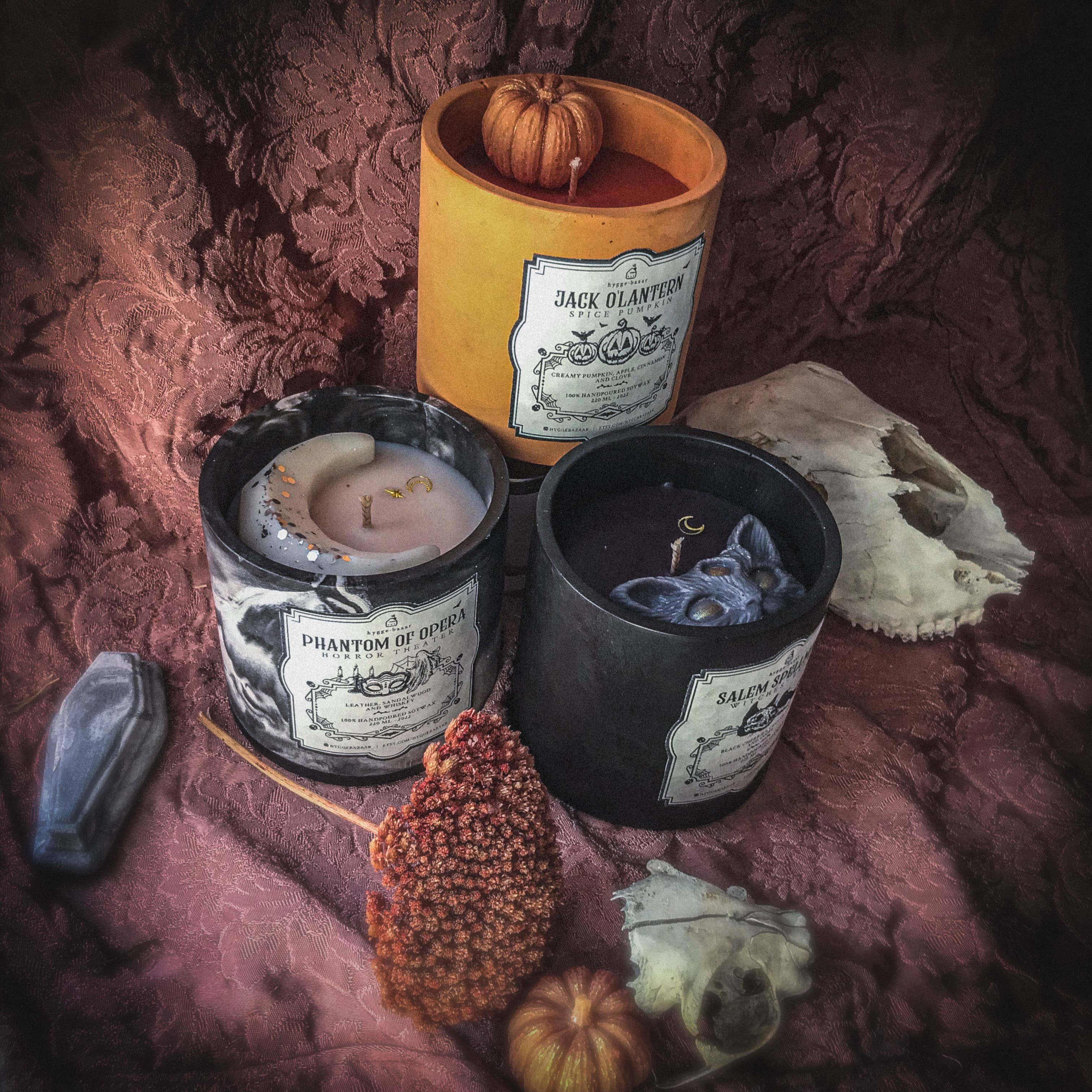 HyggeBazar - Ilaria Faraoni – Großhandel Kerze im Glas / gefüllte Kerze – Halloween-Edition Duftkerzen aus Sojawachs3