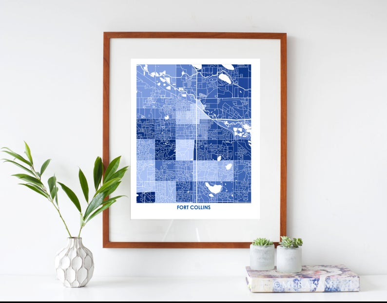 Juanita's Adventures - Wholesale Art Print - Juanitas Fort Collins Map Print2