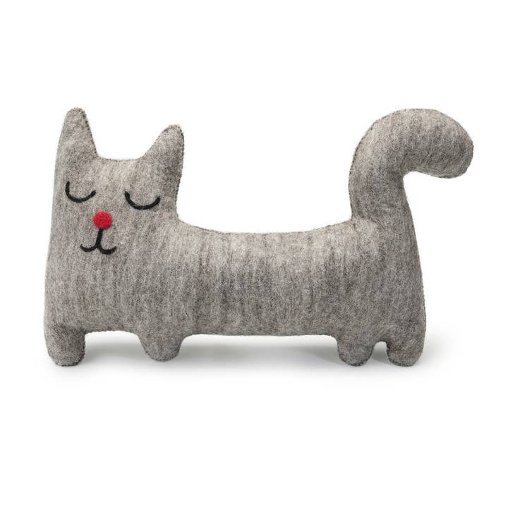 Felted Cat Cushion, Wet felted, Handmade, 100% Wool for wholesale by Everest Pet Supply & Gifts