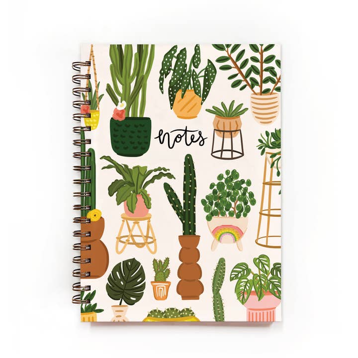 Växter Pattern Spiral Notebook - Journal Gift Perfekt för Tillbaka till skolan för wholesale av Bloomwolf Studio